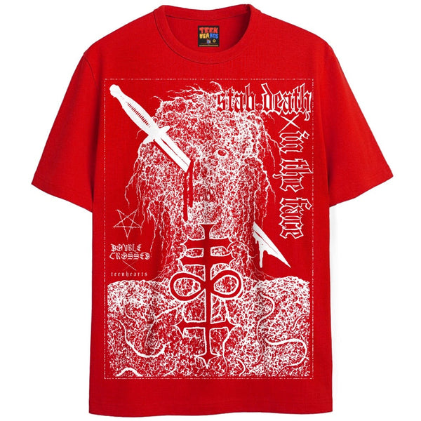 STAB DEATH T-Shirts DTG Small Red 