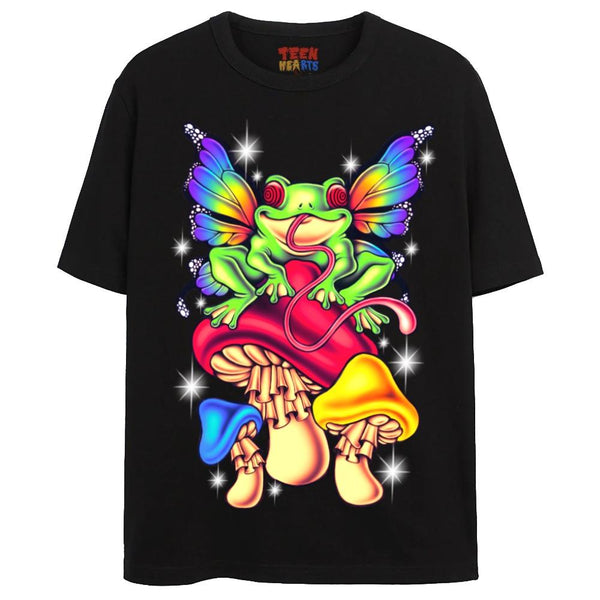 FROGGY STYLE T-Shirts DTG Small Black 