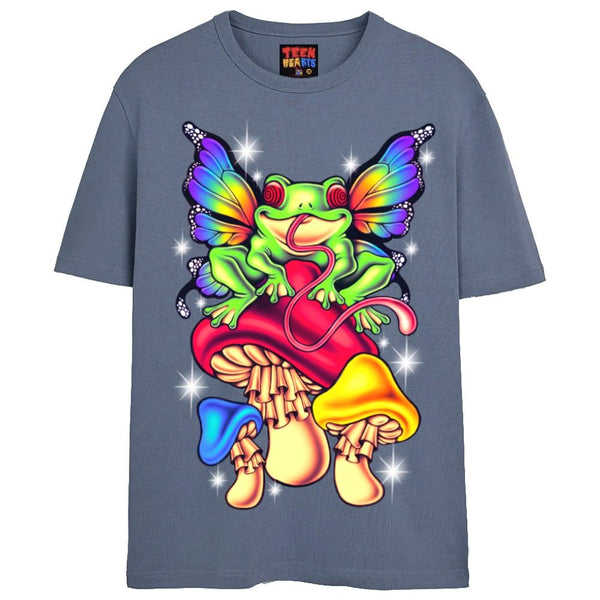 FROGGY STYLE T-Shirts DTG Small Blue 