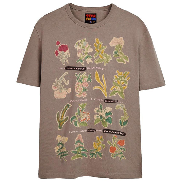 BEAUTIFUL FLOWER T-Shirts DTG Small TAN 