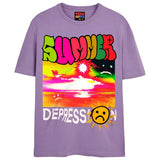 SUMMER DEPRESSION T-Shirts DTG Small Lavender 