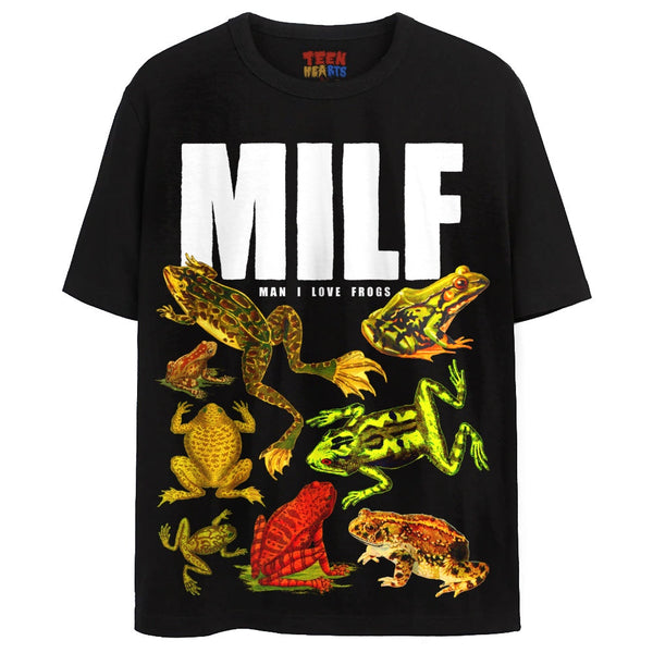 MILF T-Shirts DTG Small BLACK 