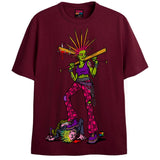 BEAT DOWN T-Shirts DTG Small Maroon 