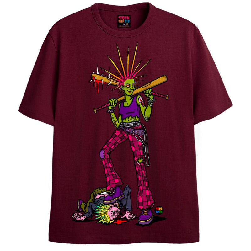 BEAT DOWN T-Shirts DTG Small Maroon 