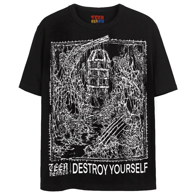 DESTROY YOURSELF T-Shirts DTG Small Black 