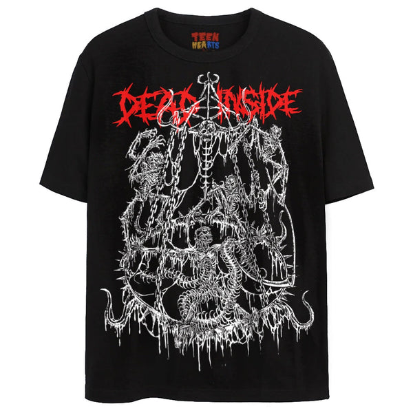 DEAD INSIDE T-Shirts DTG Small Black 
