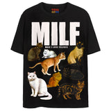 MILF T-Shirts DTG Small BLACK 