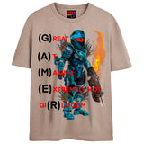 GAMER TEE T-Shirts DTG Small Tan 