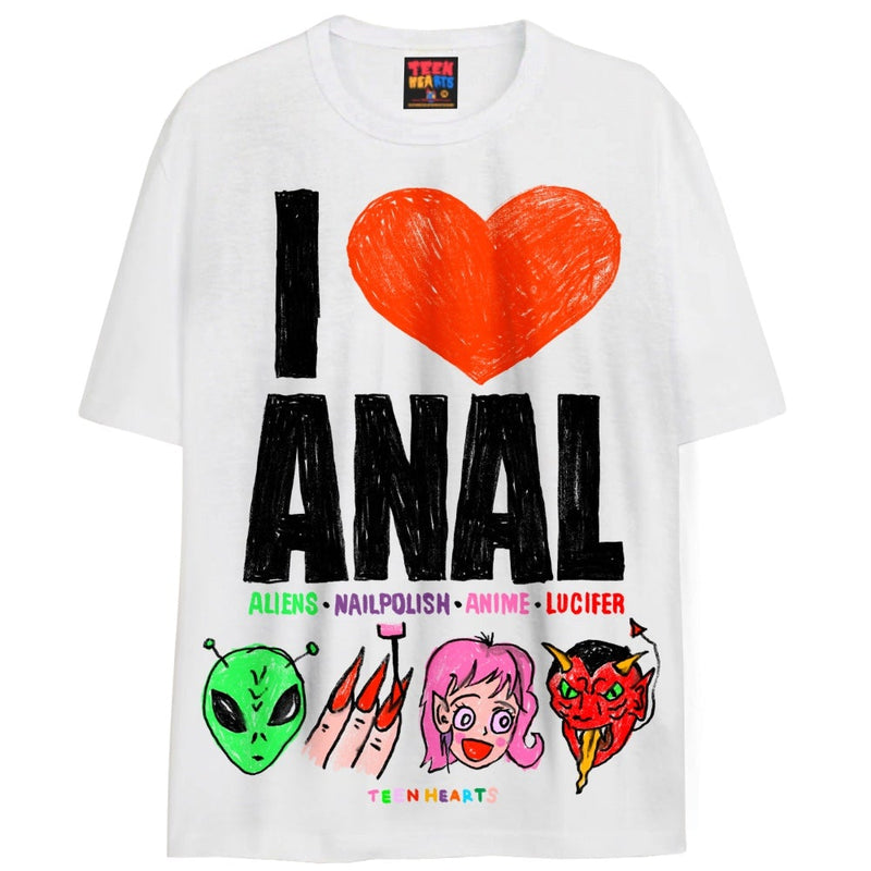 ANAL T-Shirts DTG Small WHITE 