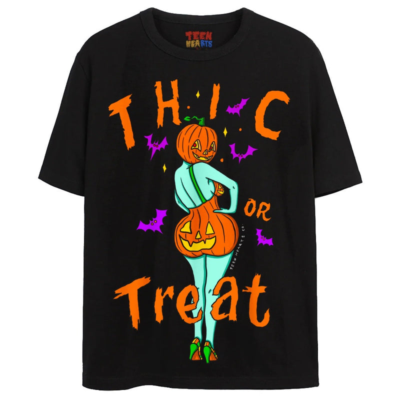 THIC OR TREAT T-Shirts DTG Small Black 
