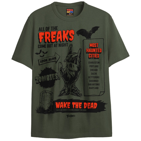 FREAKS T-Shirts DTG Small Green 