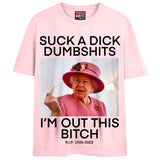 QUEEN ELIZABETH T-Shirts DTG Small Pink 