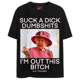 QUEEN ELIZABETH T-Shirts DTG Small Black 