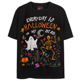 HALLOWEEN EVERYDAY T-Shirts DTG Small Black 