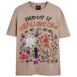 HALLOWEEN EVERYDAY T-Shirts DTG Small Tan 