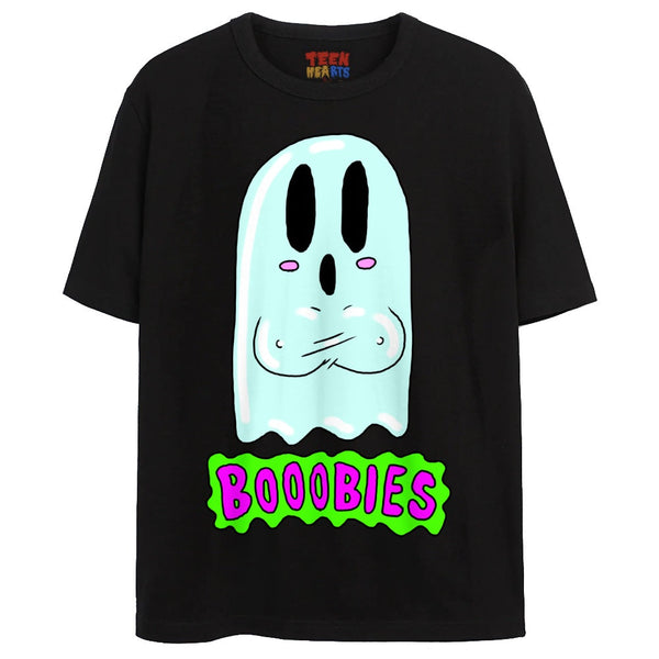 BOOOBIES T-Shirts DTG Small Black 