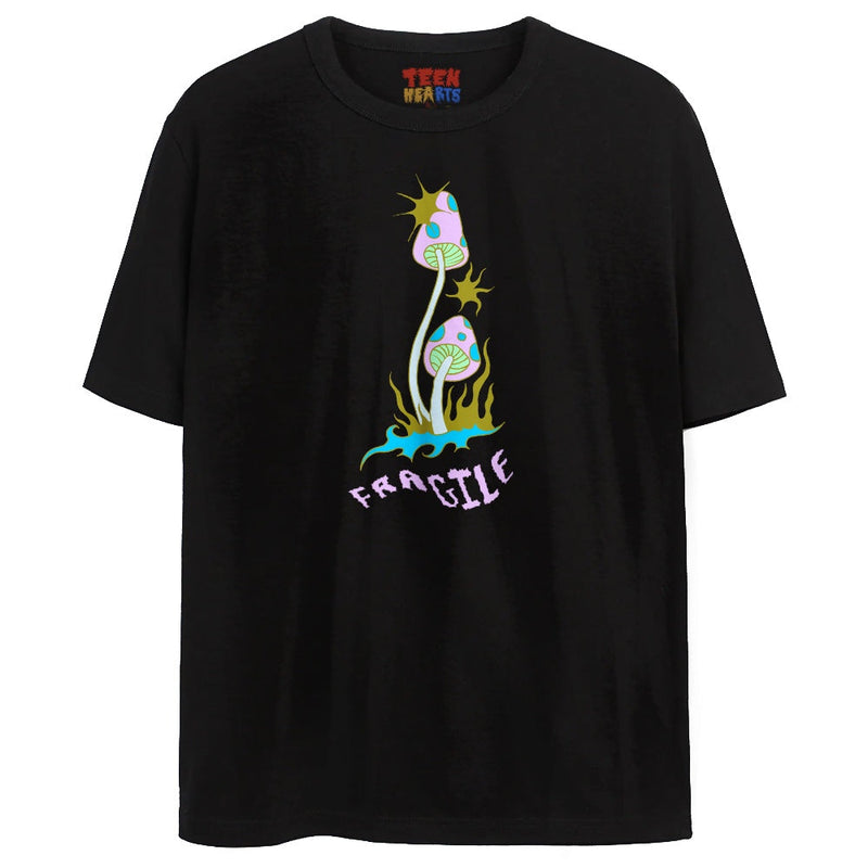 SPARKLE MUSHROOMS T-Shirts DTG Small Black 