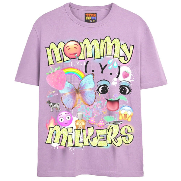 MOMMY MILKERS T-Shirts DTG Small Lavender 