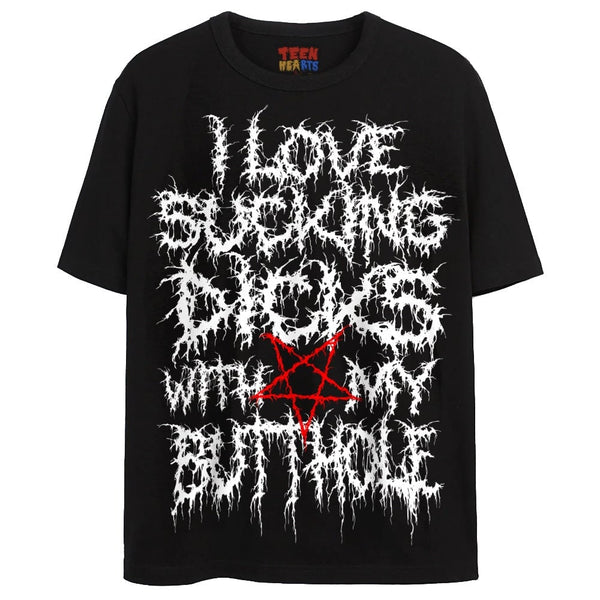 I LOVE SUCKING T-Shirts DTG Small BLACK