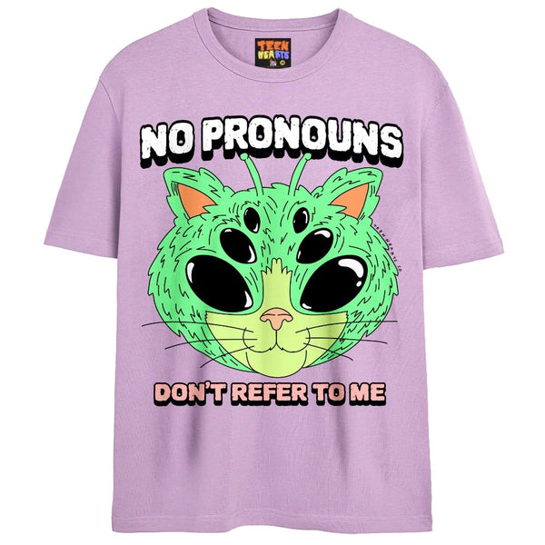 NO PRONOUNS T-Shirts DTG Small Lavender 