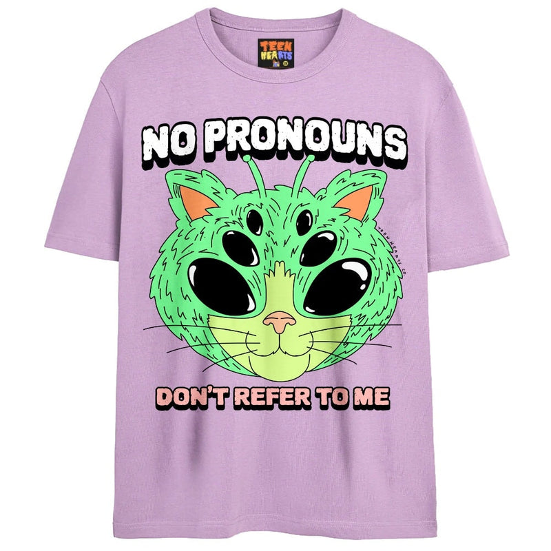 NO PRONOUNS T-Shirts DTG Small Lavender 