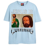JESUS IS... T-Shirts DTG Small Blue 