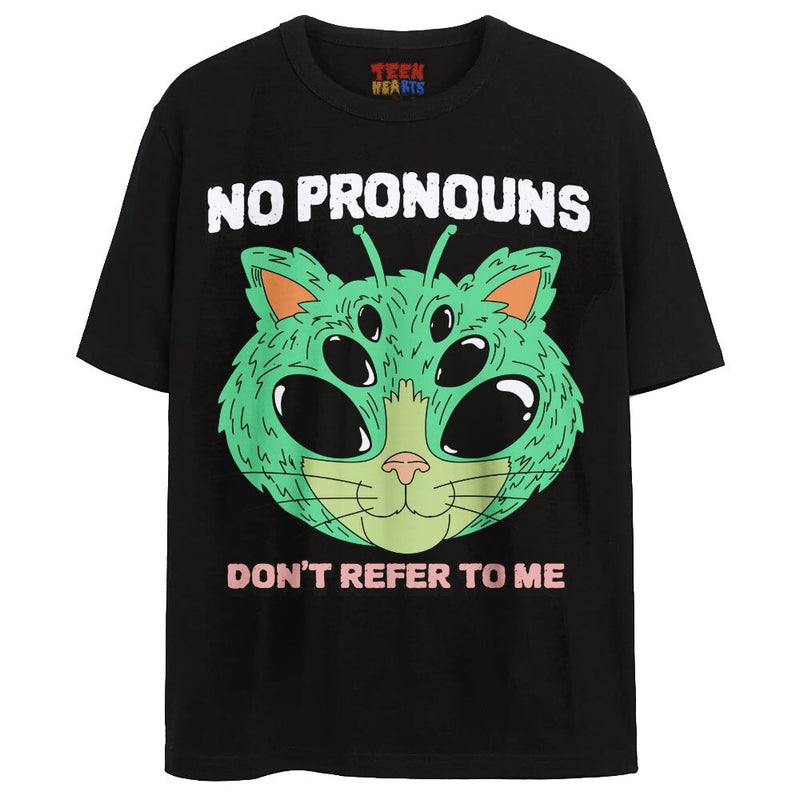 NO PRONOUNS T-Shirts DTG Small Black 