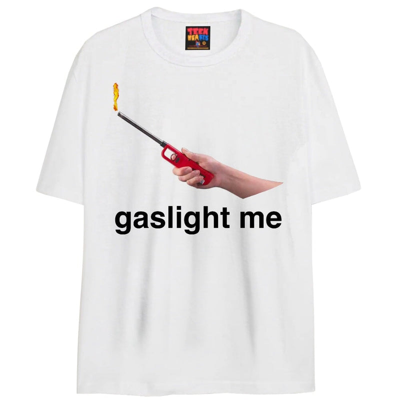 gaslight me T-Shirts DTG Small WHITE 