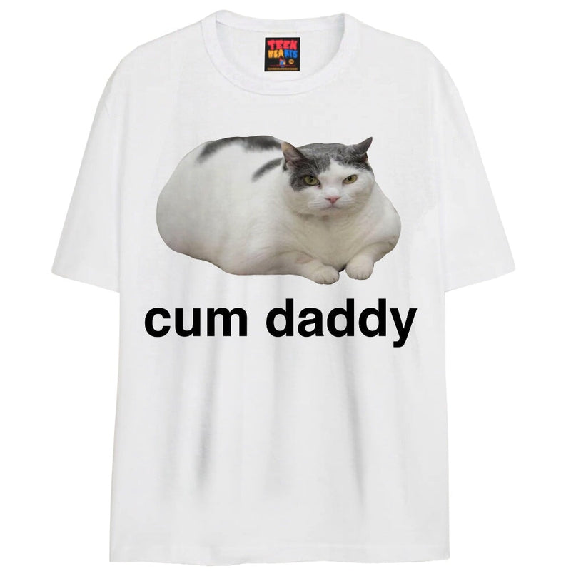 CUM DADDY T-Shirts DTG Small WHITE 
