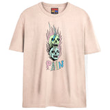PAIN FLAMES T-Shirts DTG Small Tan 