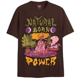 NATURAL POWER T-Shirts DTG Small Brown 