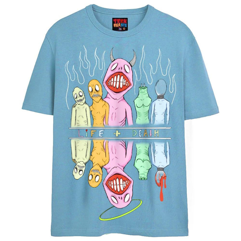 TEETH T-Shirts DTG Small Blue 