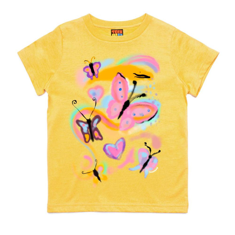 YOUTH - AIRBRUSH T-Shirts DTG Small Yellow 