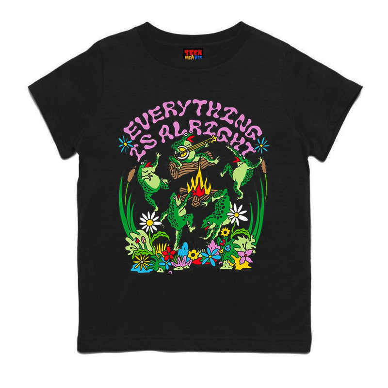 YOUTH - ALRIGHT FROGS T-Shirts DTG Small Black 