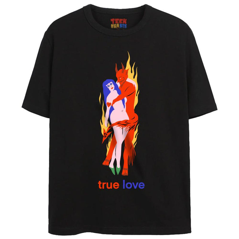 TRUE LOVE T-Shirts DTG Small BLACK 