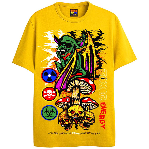TOXIC TROLL T-Shirts DTG Small YELLOW 