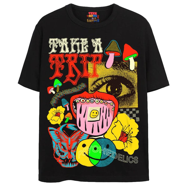 TAKE A TRIP T-Shirts DTG Small Black 