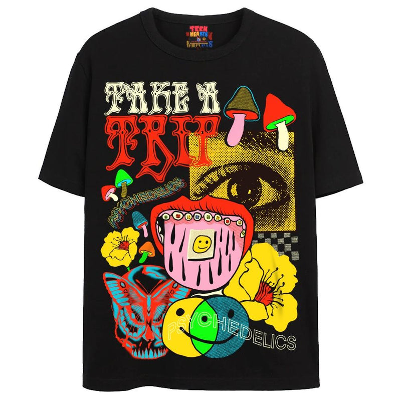TAKE A TRIP T-Shirts DTG Small Black 