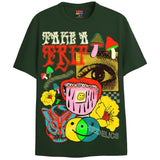 TAKE A TRIP T-Shirts DTG Small Green 
