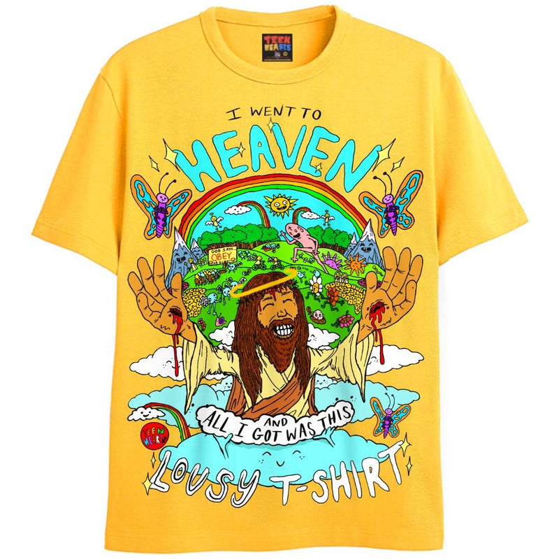 HEAVEN T-Shirts DTG Small Yellow 