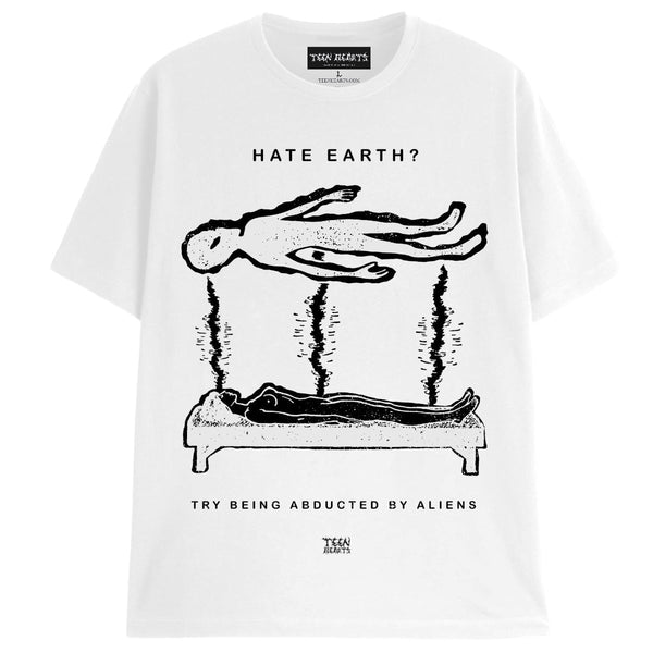 TRY ALIEN T-Shirts DTG Small WHITE 