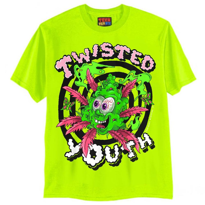 TWISTED YOUTH T-Shirts DTG Small Neon Green 