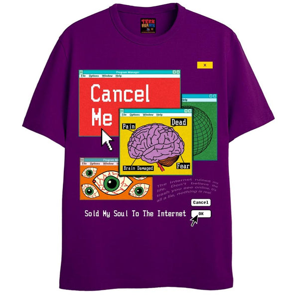 CANCEL ME T-Shirts DTG Small Purple 