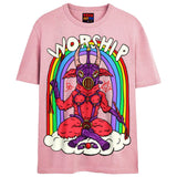 WORSHIP ME T-Shirts DTG Small Pink 