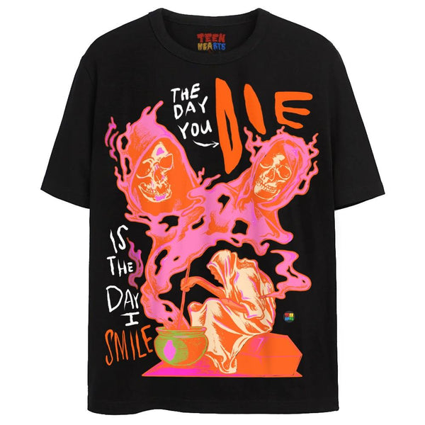 YOU DIE I SMILE T-Shirts DTG Small Black 