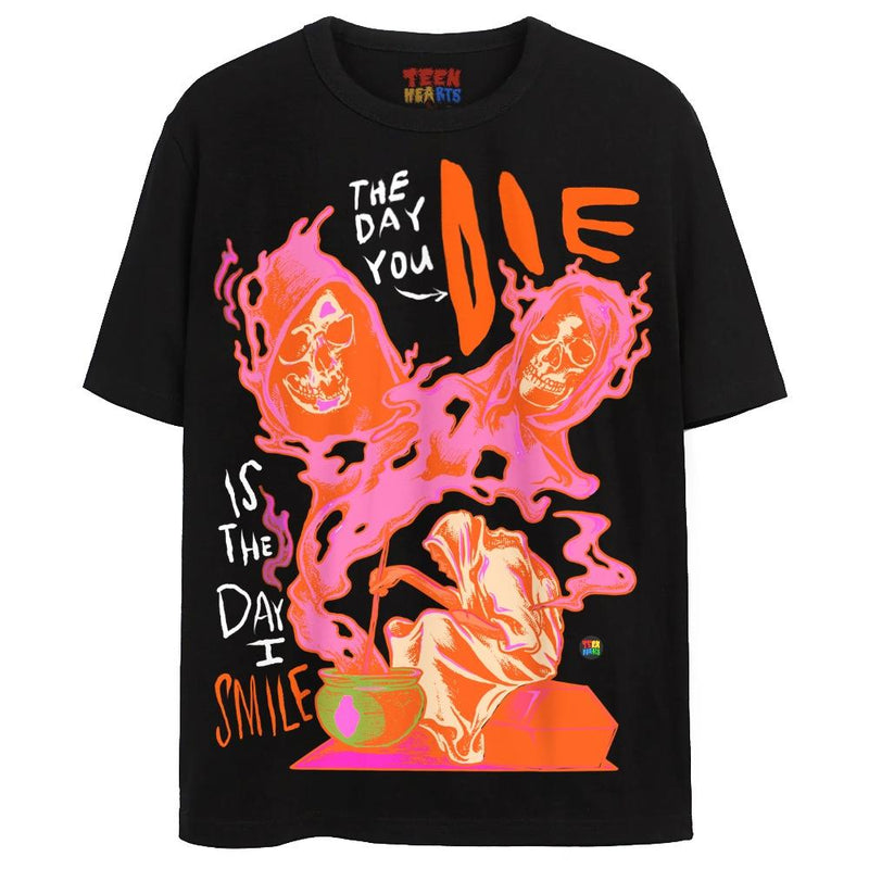YOU DIE I SMILE T-Shirts DTG Small Black 