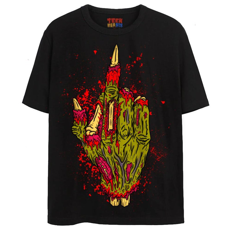 ZOMBIE FINGER T-Shirts DTG Small Black 